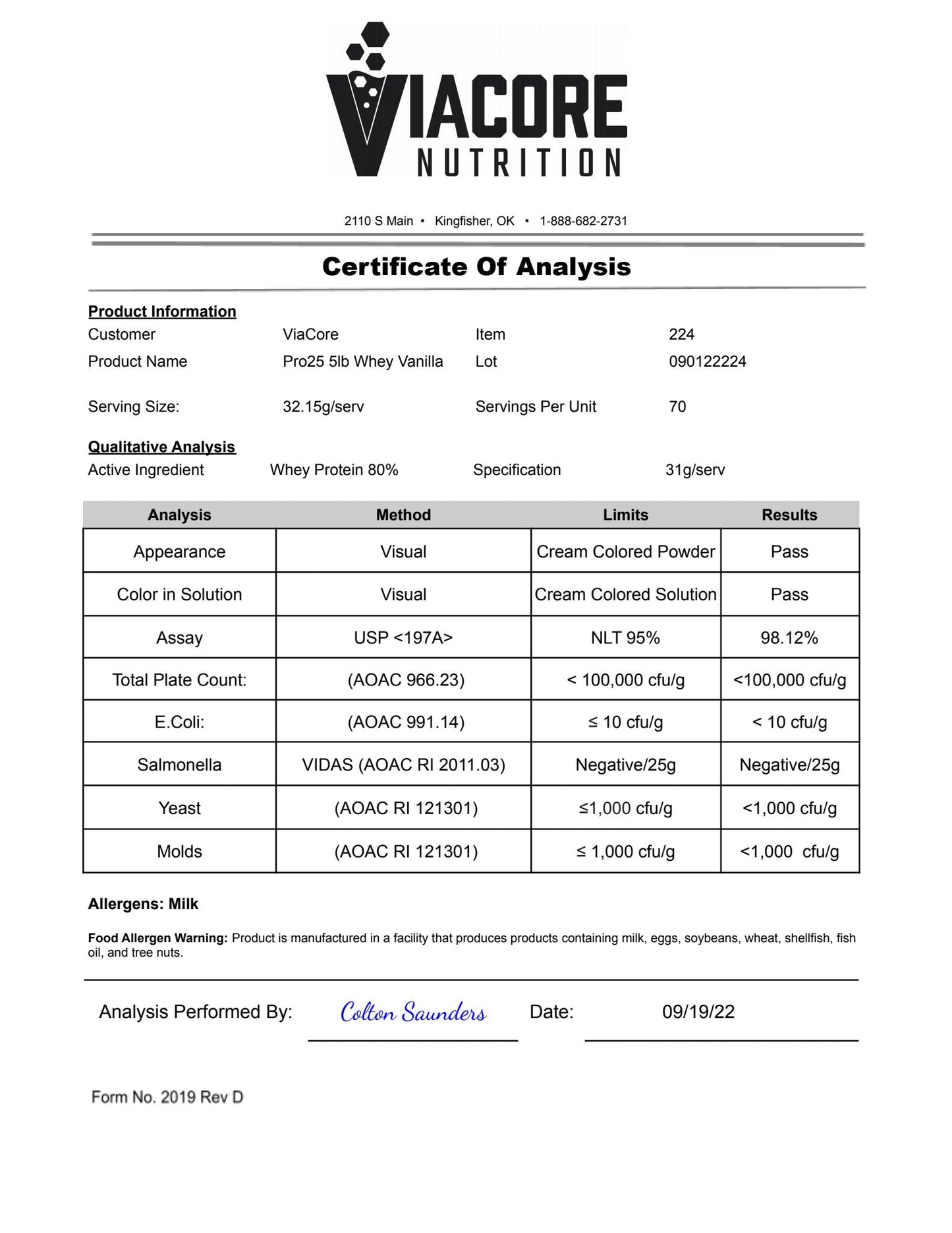 5lbs Salvage & Overhaul Whey Protein (Vanilla)